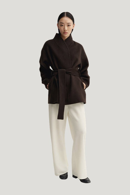 Noorie Doublé Coat, — model front