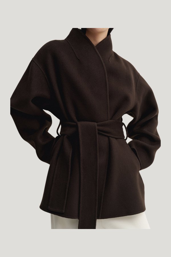 Noorie Doublé Coat, — model side