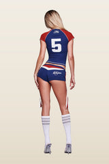 Novia Lace-Up T-Shirt And Headband — model back