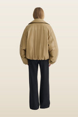 Asger - Padded Okobor™ jacket - Muted — model back
