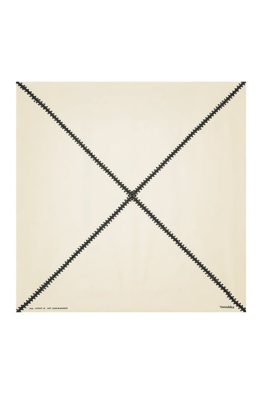 Miani - Silk scarf - Origami Creme — packshot