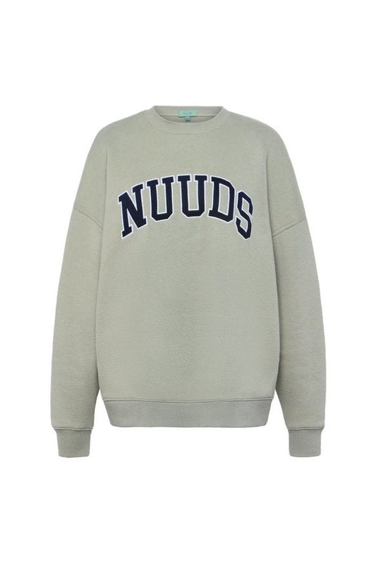 nuuds Varsity Oversized Crew | Pistachio — packshot