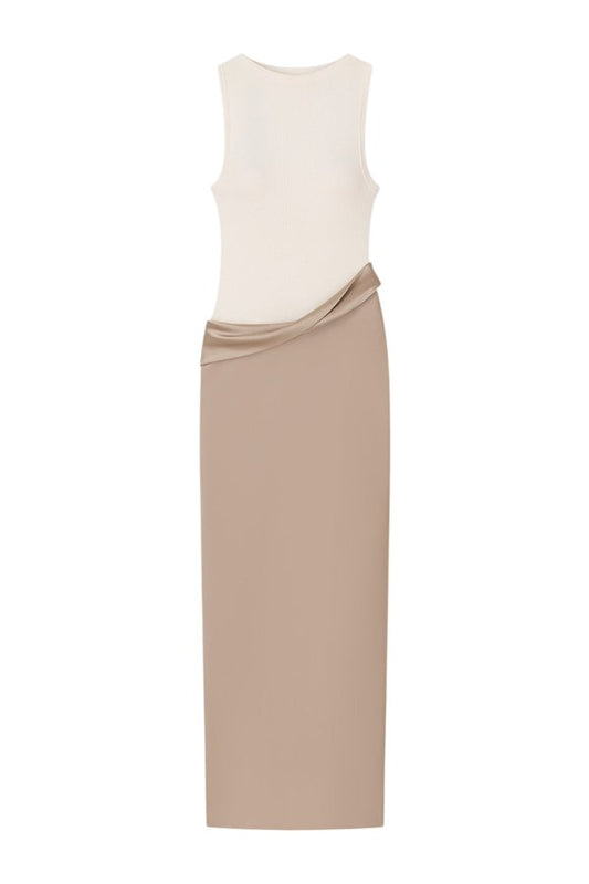 Cobee - Long dress - Dune/Creme — packshot