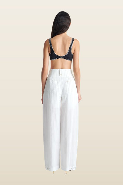 Jenci - Wide leg pants — model back