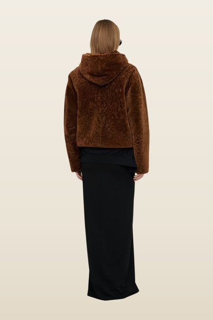 Jaswinder - Shearling jacket - Cognac — model back