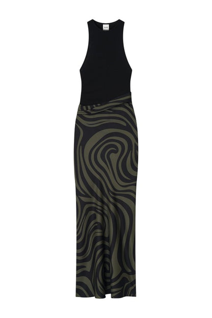 Jordyn - Maxi dress - Midnight Green Swirl — packshot