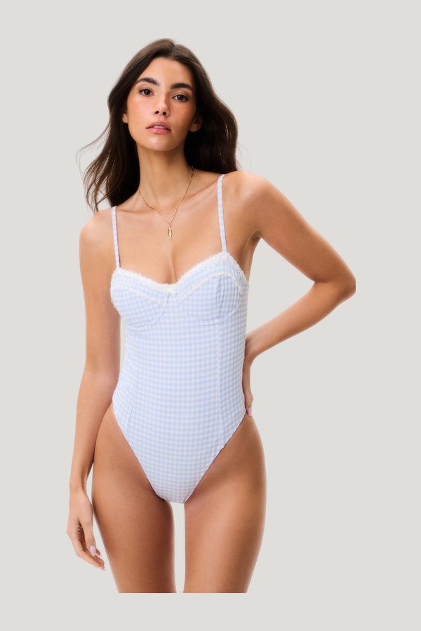 Olivienne Gingham One-Piece Swimsuit — carry 2