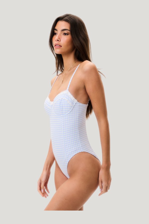 Olivienne Gingham One-Piece Swimsuit — carry 3