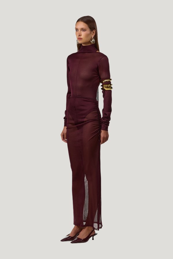 Open Back Knit Bodysuit (Merlot) — carry 3