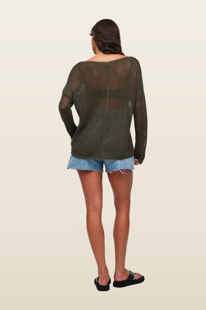 Open Knit Sweater | Darkest — carry 4