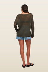 Open Knit Sweater | Darkest — carry 4