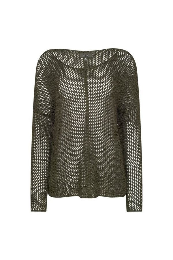 Open Knit Sweater | Darkest — packshot