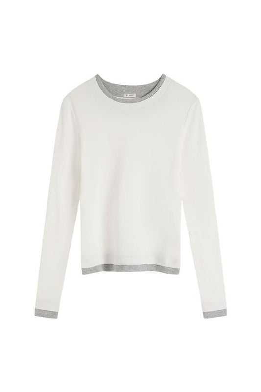 Organic Cotton Layered Long Sleeve Top — packshot