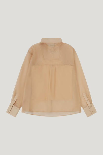 Organza Oversized Shirt — model front