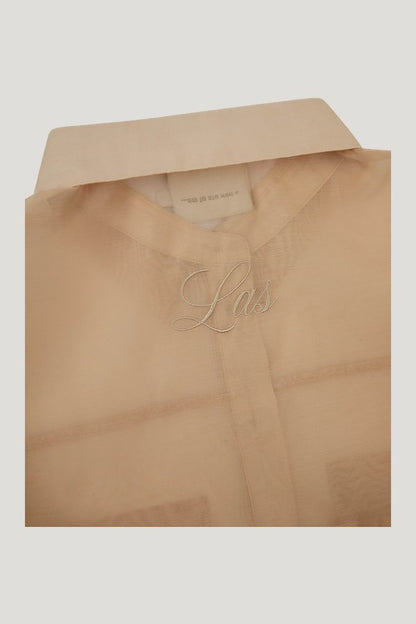Organza Oversized Shirt — model side