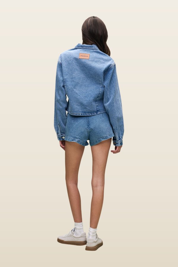 Slim Fit Jacket - Vintage Wash — model back