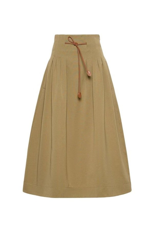 Pleated cotton Ottoman skirt — packshot