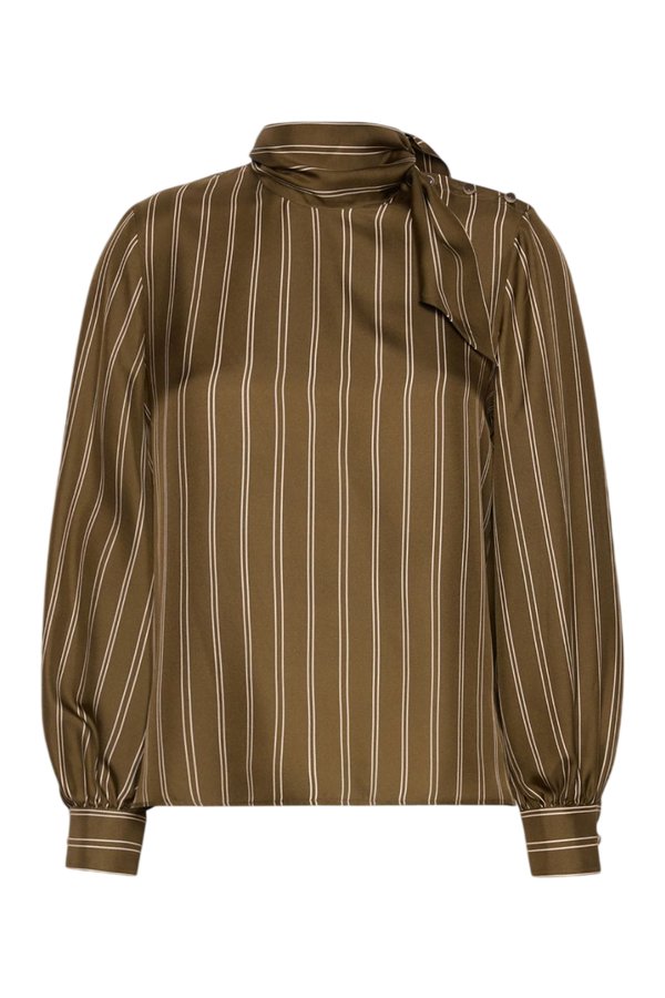 Stripe-print silk blouse — packshot