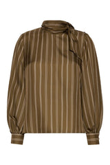 Stripe-print silk blouse — packshot