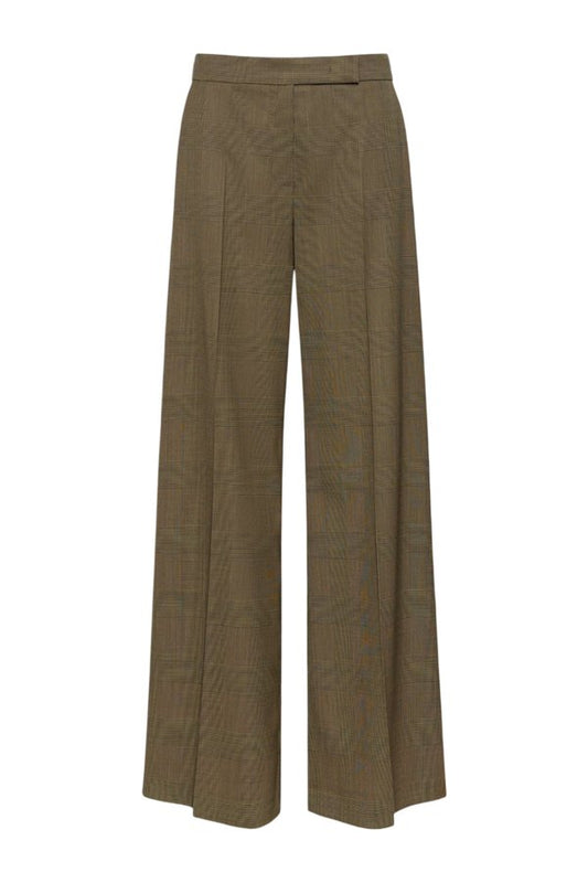 Glen plaid wool trousers - KAKI — packshot