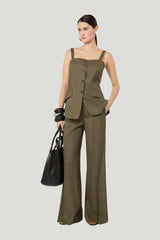Glen plaid wool gilet — carry 2