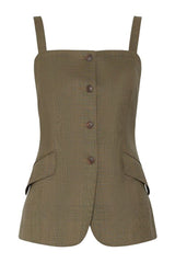 Glen plaid wool gilet — packshot