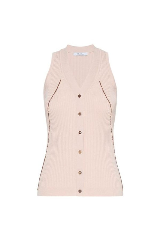 Cotton and viscose yarn gilet — packshot