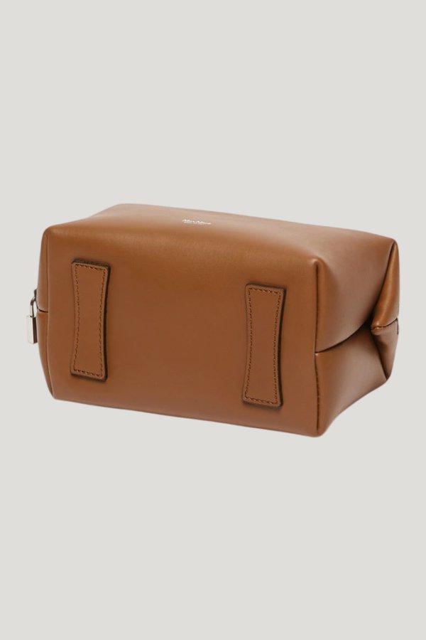 Small natural leather bowler bag - AMBER — extra