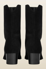 Pace Ankle Boot in Black Suede Leather — model back