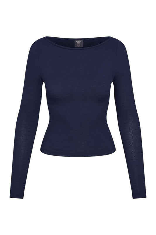 Paddington Long Sleeve - Midnight Lightweight Rib — packshot