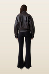Paige Faux Leather Cropped Jacket — carry 4