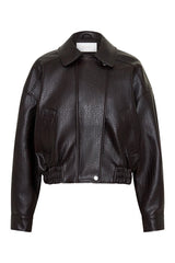 Paige Faux Leather Cropped Jacket — packshot