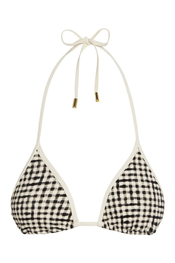Palma Top Colorblock - Black Gingham — packshot