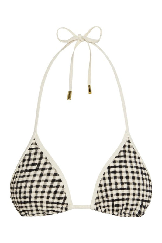 Palma Top Colorblock - Black Gingham — packshot