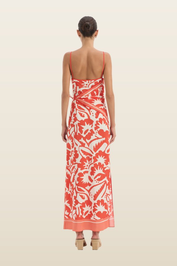 Palmera Scarf Maxi Dress — model back