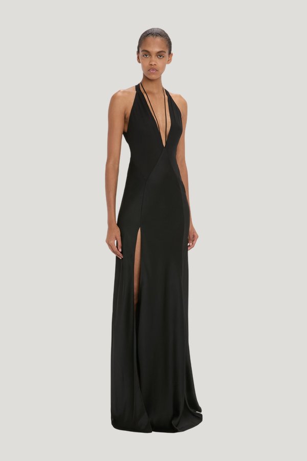 Panelled Cami Gown — model front