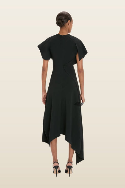 Panelled Dress — model back