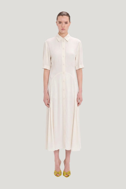 Panelled Midi Dress — model front