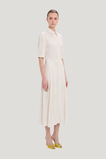 Panelled Midi Dress — model side