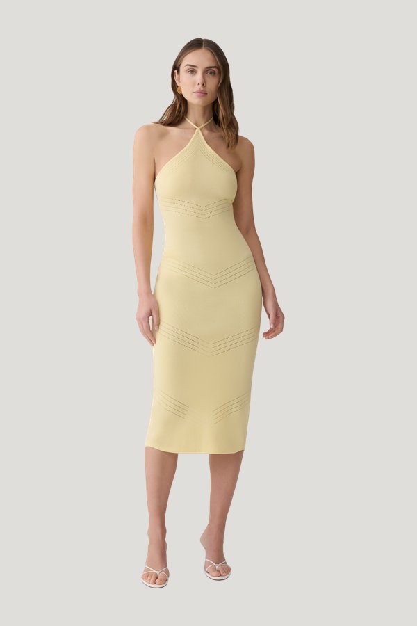 Penny Pointelle Midi Dress — model front
