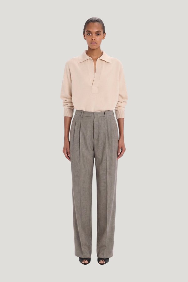 Pleated Trouser — model front
