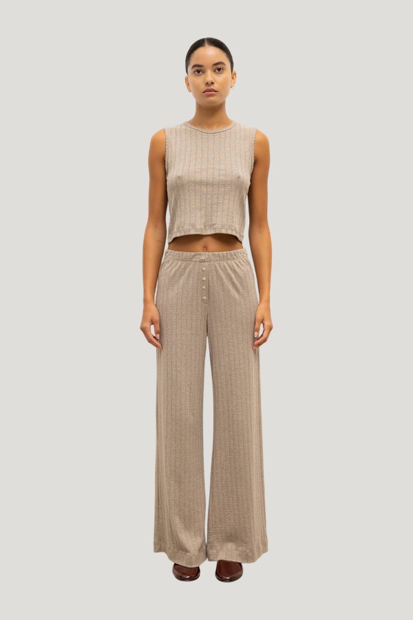 Pointelle Boxer Pant — model front