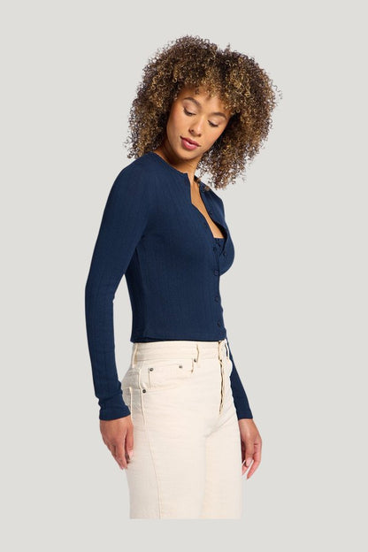 Pointelle Cardigan — carry 3