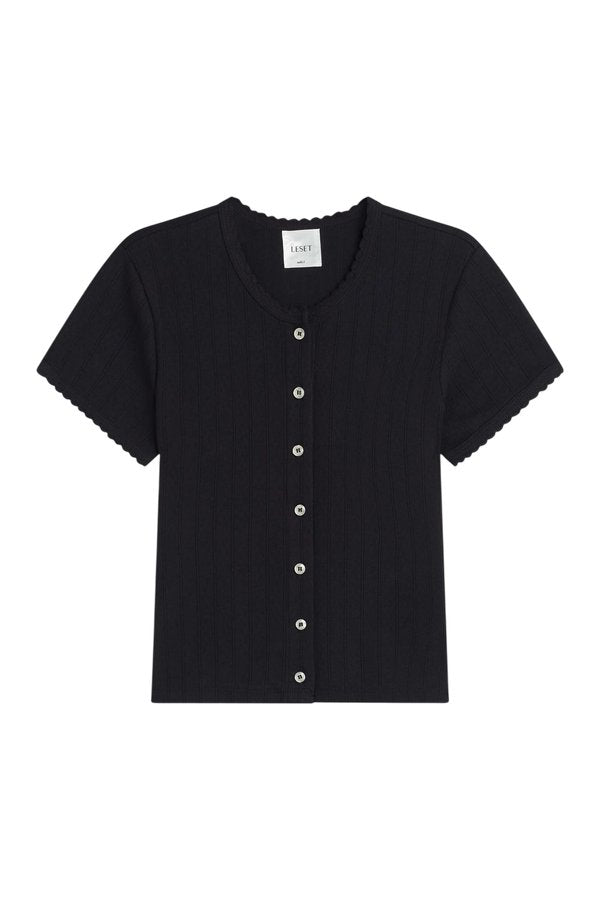 Pointelle Short Sleeve Cardigan — packshot