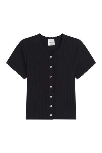 Pointelle Short Sleeve Cardigan — packshot