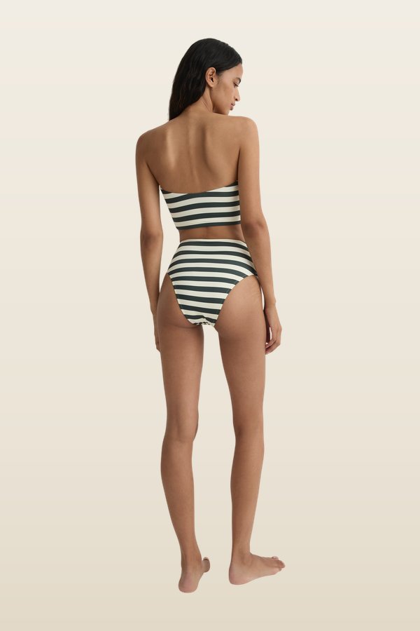 Poppy Bikini Bottom - Forest Stripe (Embodee™) — model back