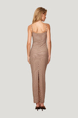 Provence Dress - Husk Geo — model side