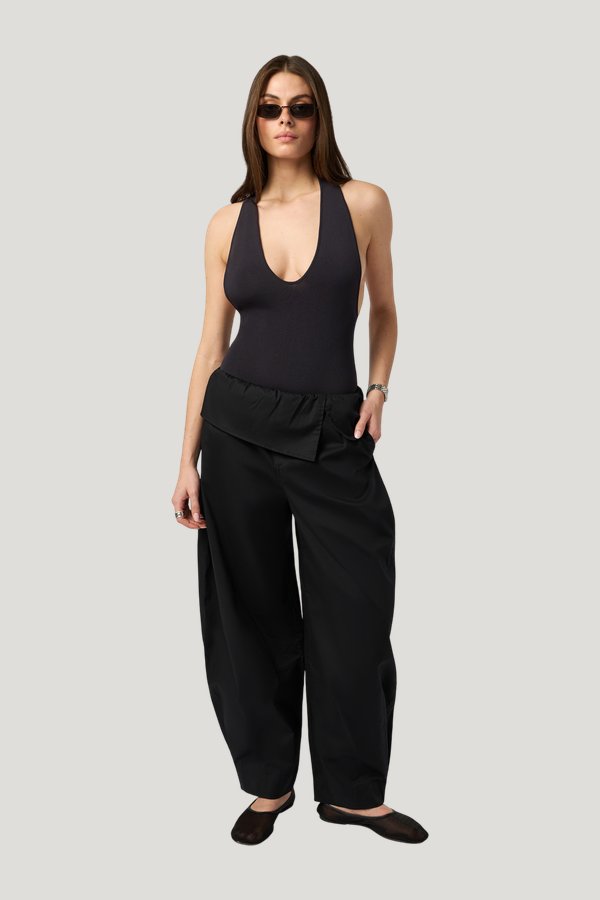 Pull On Fold Over Pant — model front