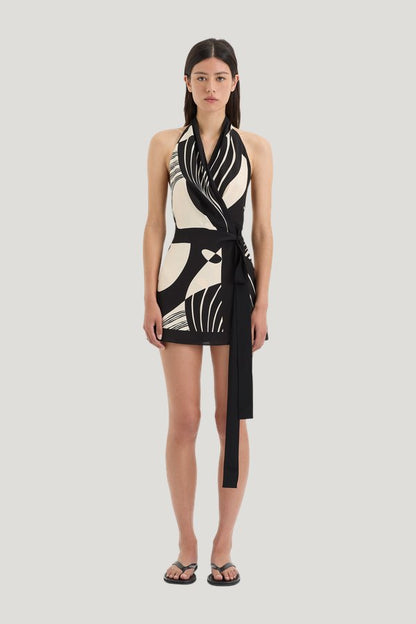 Realisme Wrap Halter Mini Dress — carry 2