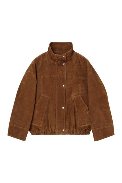 Reinvented suede jacket | cognac — packshot